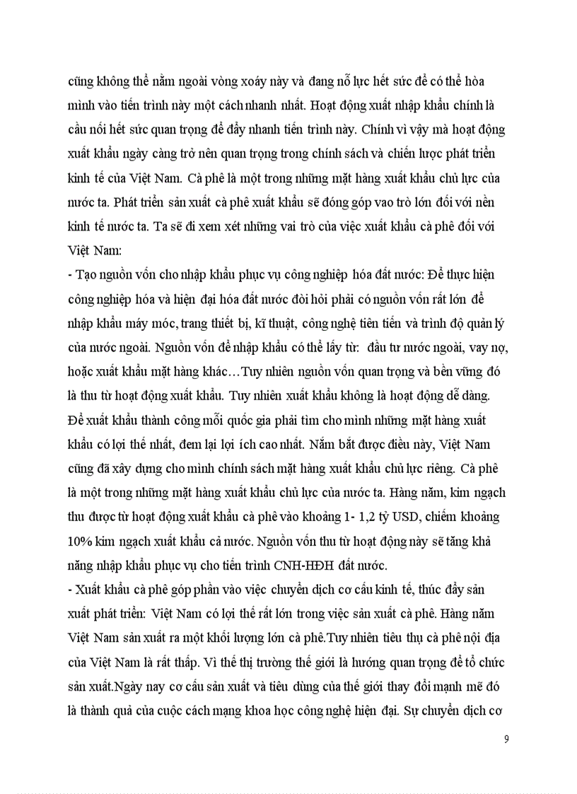 image for page Xuất khẩu cà phê của Việt Nam và tầm quan trọng của xuất khẩu cà phê sang thị trường Hoa Kỳ