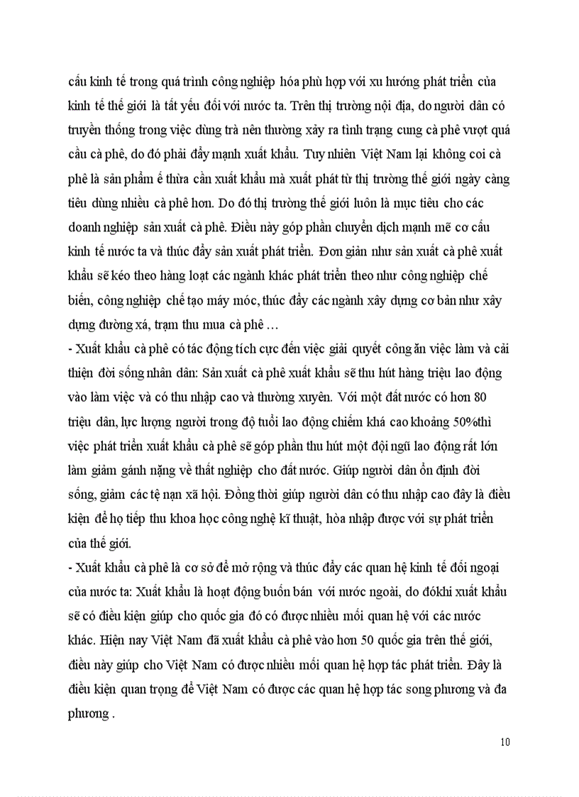 image for page Xuất khẩu cà phê của Việt Nam và tầm quan trọng của xuất khẩu cà phê sang thị trường Hoa Kỳ