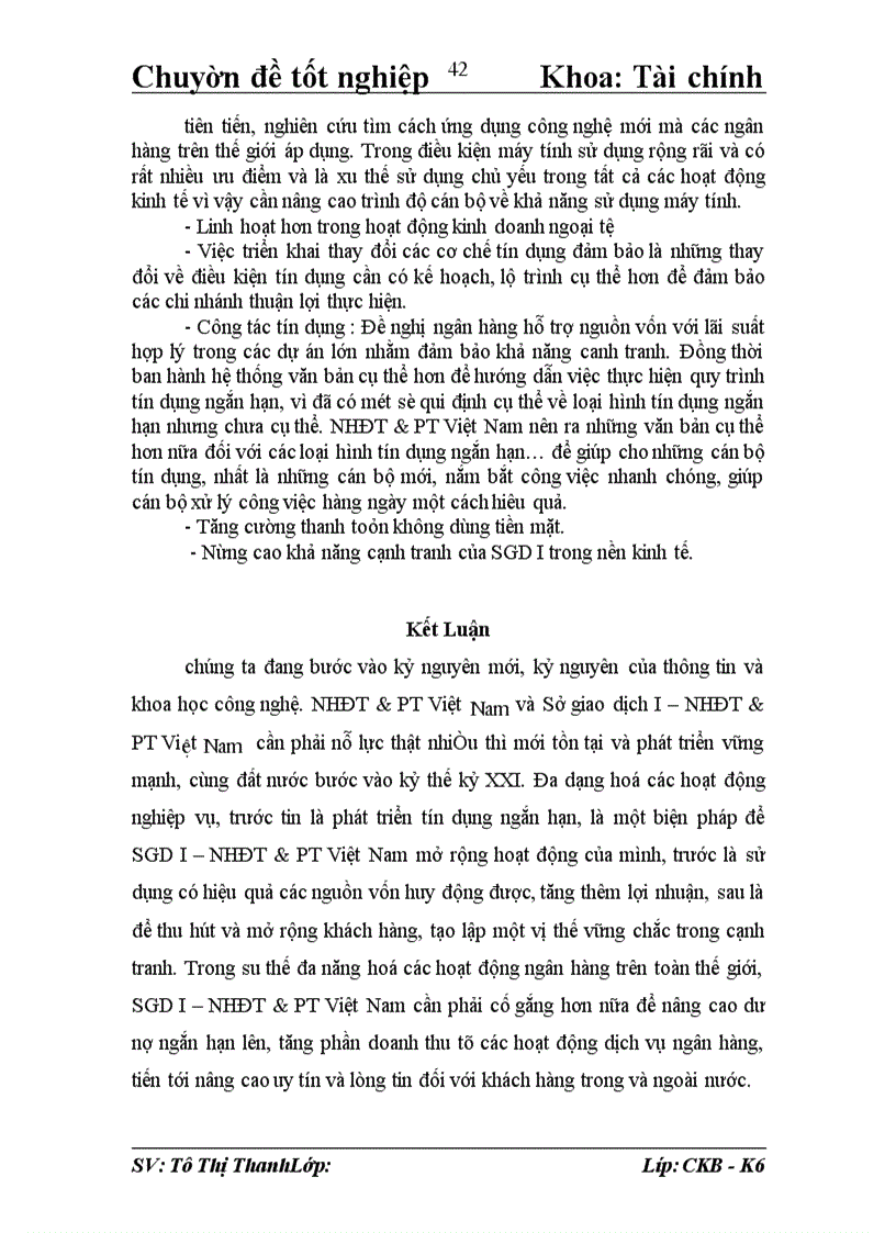 image for page Giải pháp nâng cao chất lượng hoạt động tín dụng ngắn hạn tại Sở giao dịch I - Ngân hàng đầu tư và phát triển Việt Nam.