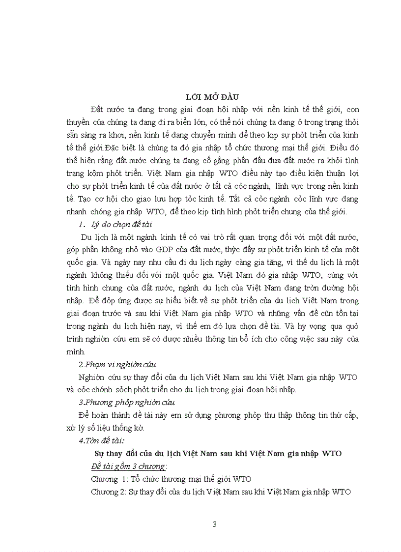image for page Sự thay đổi của du lịch việt nam sau khi Việt Nam gia nhập WTO
