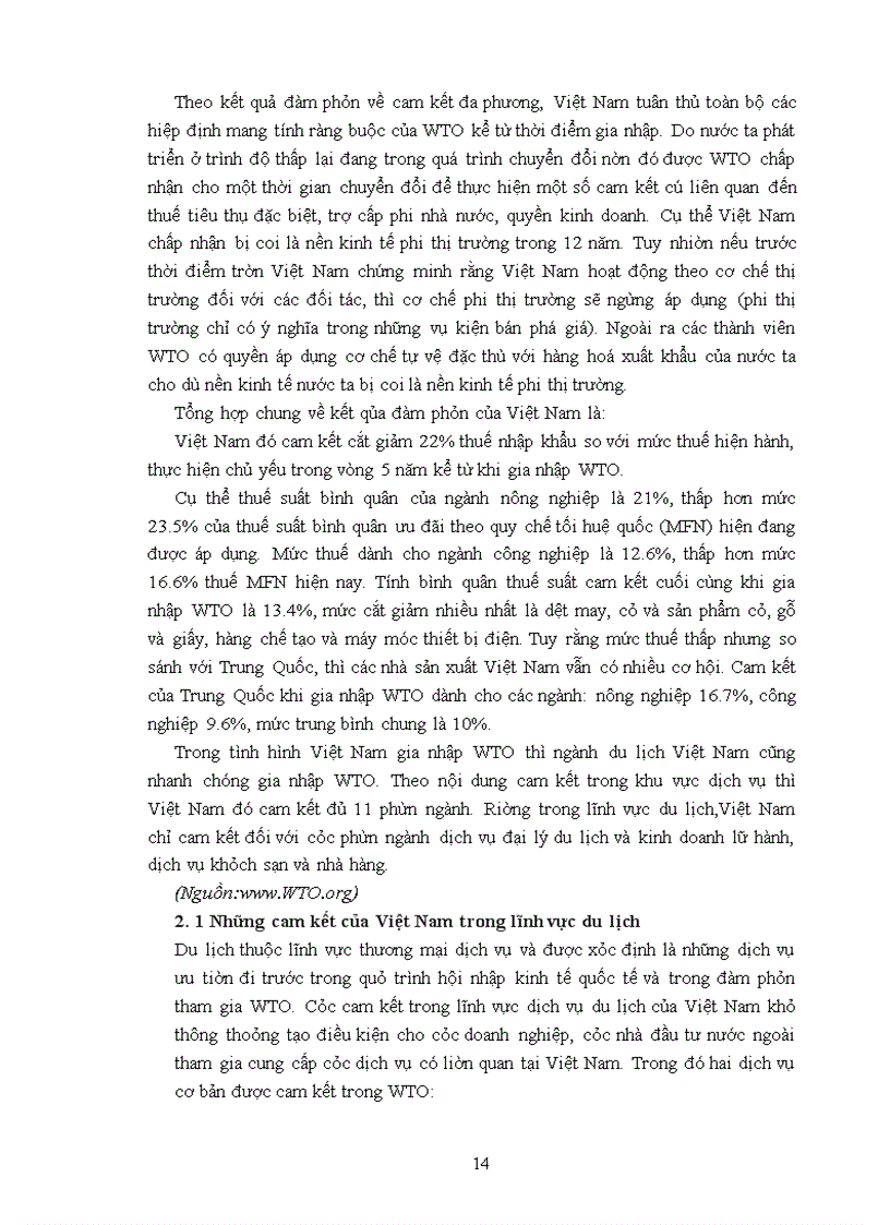 image for page Sự thay đổi của du lịch việt nam sau khi Việt Nam gia nhập WTO