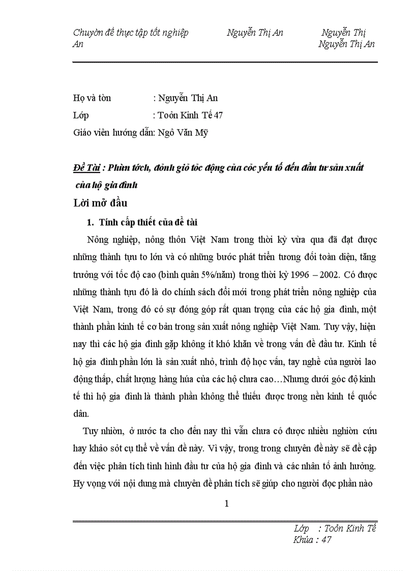 image for page Phân tích, đánh giá tác động của các yếu tố đến đầu tư sản xuất của hộ gia đình