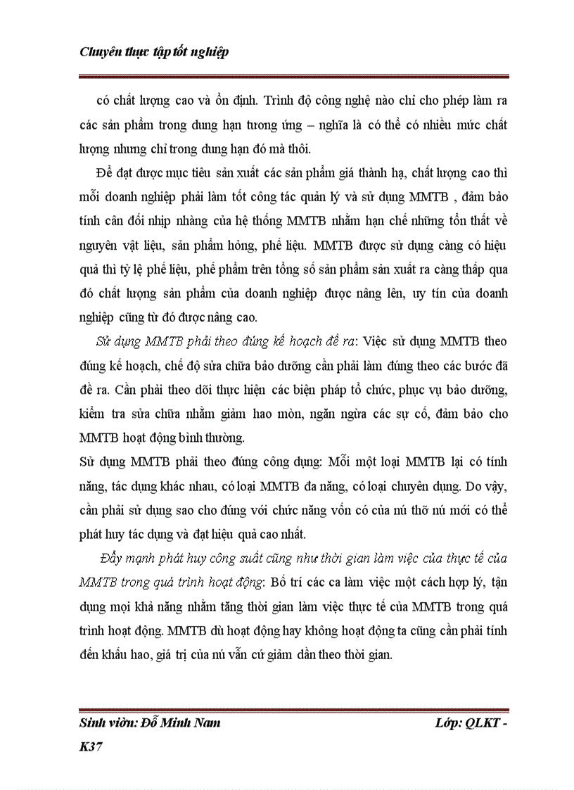 image for page Những điều kiện và giải pháp nhằm nâng cao hiệu quả quản lý sử dụng máy móc thiết bị tại công ty cổ phần và đầu tư xây dựng Việt Trung
