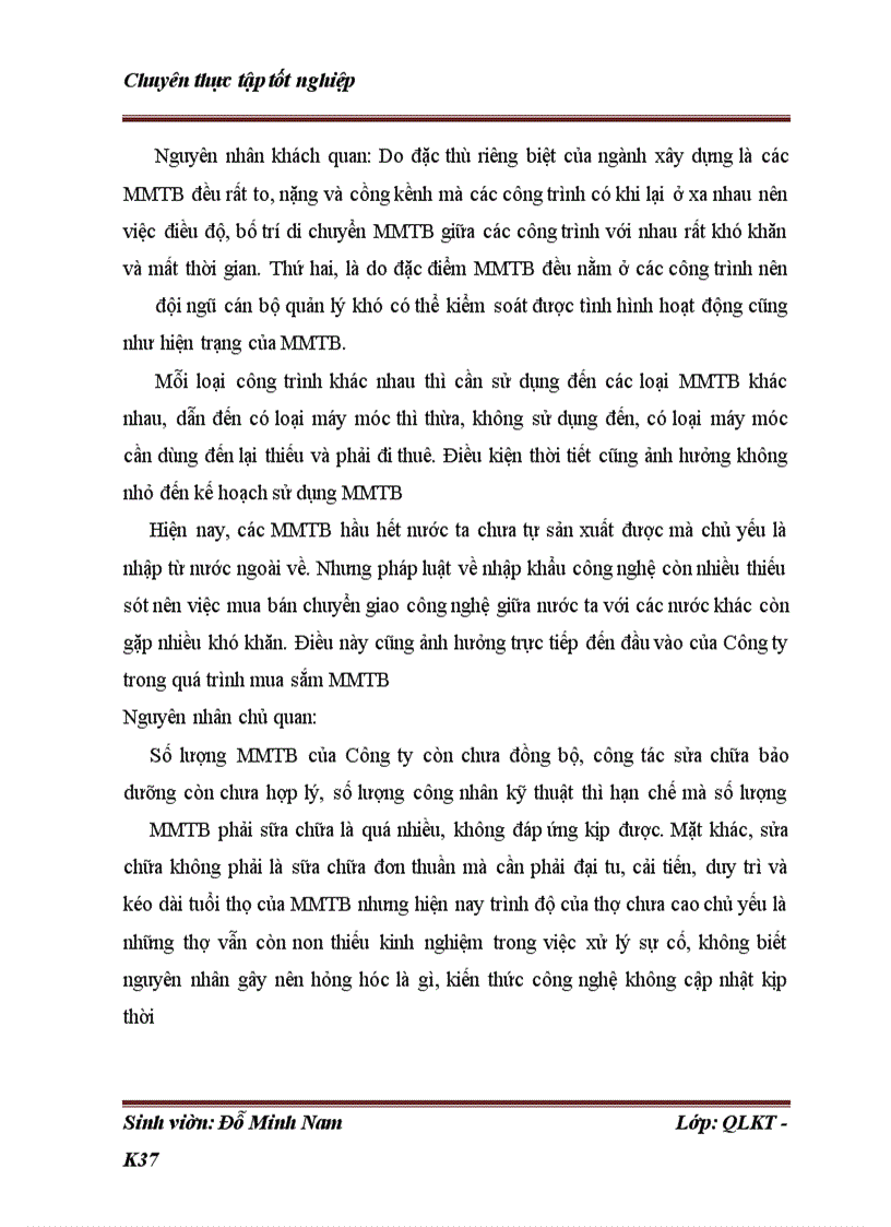 image for page Những điều kiện và giải pháp nhằm nâng cao hiệu quả quản lý sử dụng máy móc thiết bị tại công ty cổ phần và đầu tư xây dựng Việt Trung