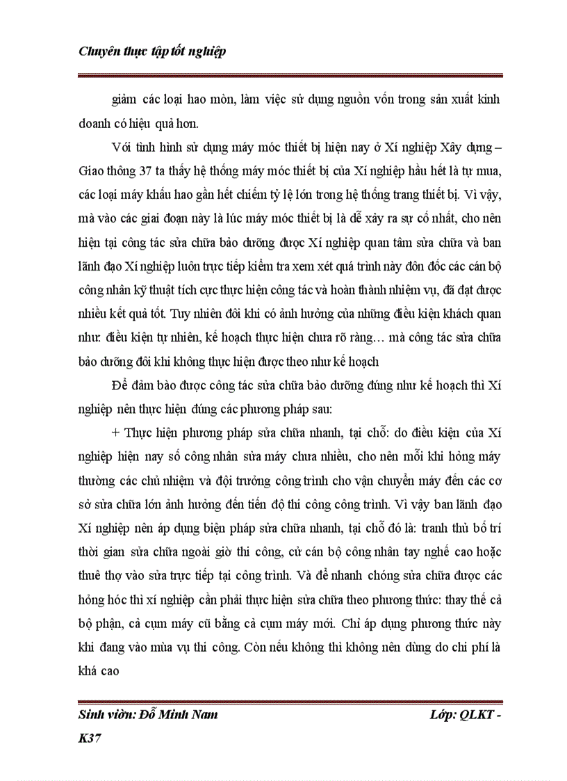 image for page Những điều kiện và giải pháp nhằm nâng cao hiệu quả quản lý sử dụng máy móc thiết bị tại công ty cổ phần và đầu tư xây dựng Việt Trung