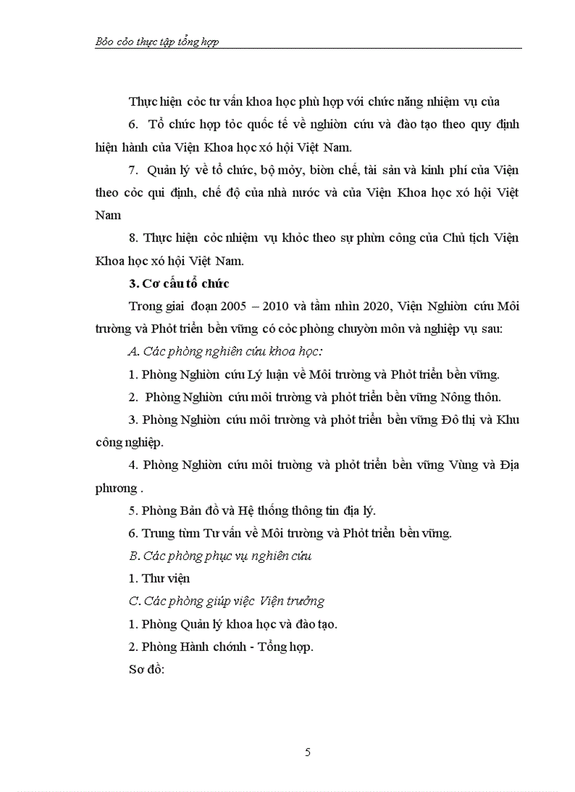 image for page Báo cáo thực tập tại Viện Nghiên cứu Môi trường và Phát triển bền vững