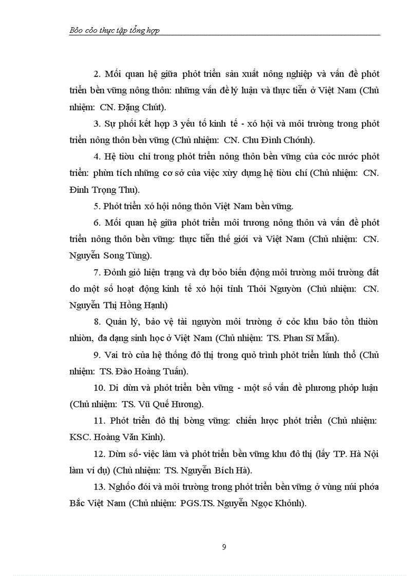 image for page Báo cáo thực tập tại Viện Nghiên cứu Môi trường và Phát triển bền vững