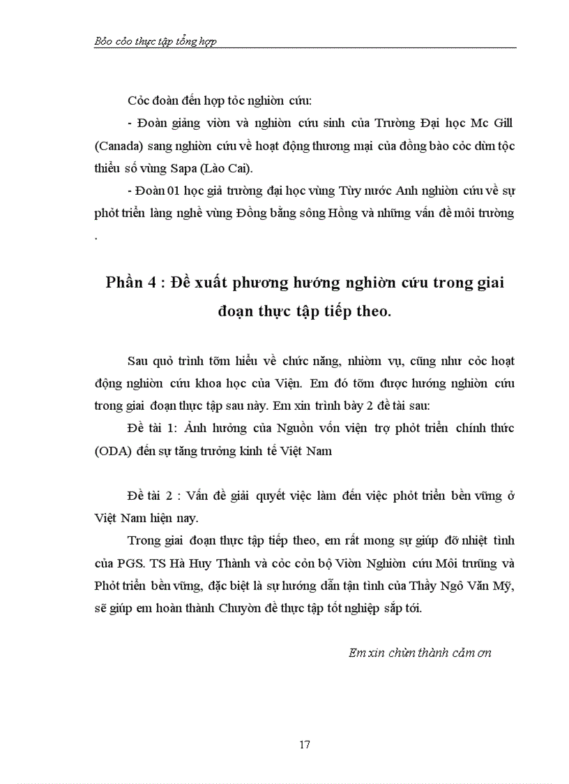 image for page Báo cáo thực tập tại Viện Nghiên cứu Môi trường và Phát triển bền vững