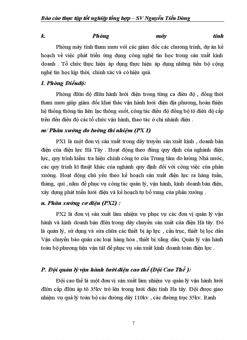 image for page Thực tập tốt nghiệp tổng hợp tại công ty điện lực Hà Tây