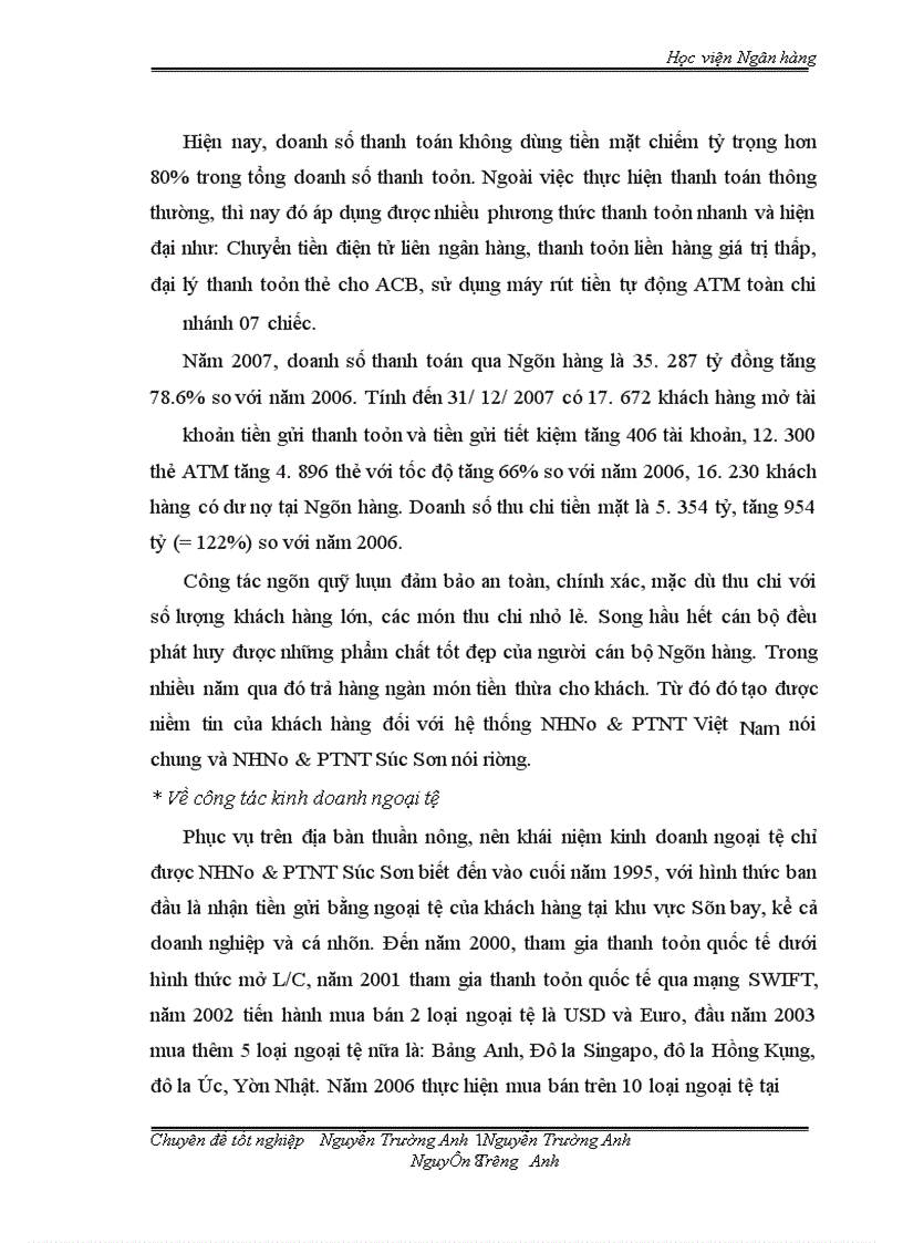 image for page Nâng cao chất lượng hoạt động huy động vốn ở Ngân hàng No & PTNT Sóc Sơn. Thực trạng và giải pháp