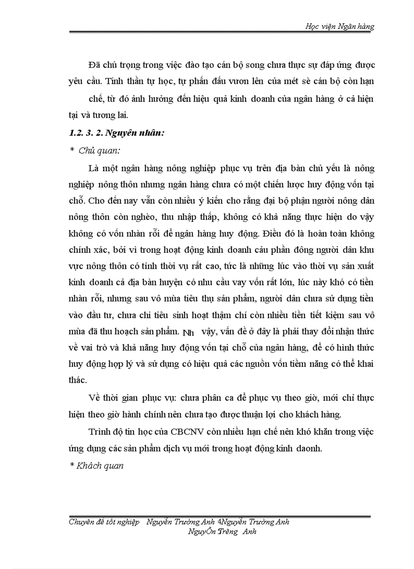 image for page Nâng cao chất lượng hoạt động huy động vốn ở Ngân hàng No & PTNT Sóc Sơn. Thực trạng và giải pháp