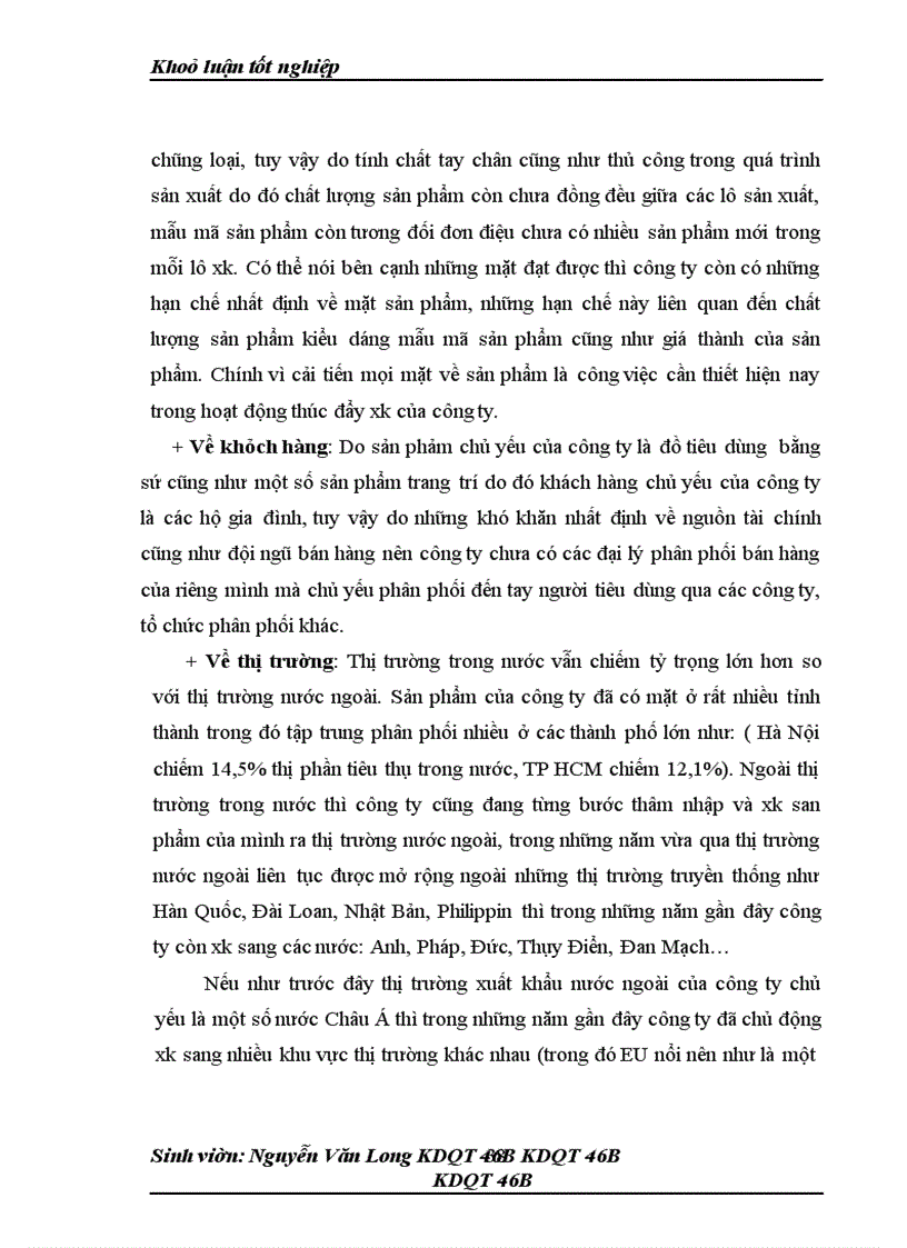 image for page Thực trạng về hoạt động thúc đẩy XK của công ty TNHH gốm sứ Bát Tràng phomex sang thị trường EU