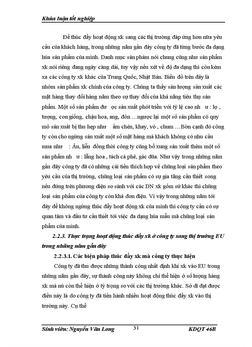 image for page Thực trạng về hoạt động thúc đẩy XK của công ty TNHH gốm sứ Bát Tràng phomex sang thị trường EU