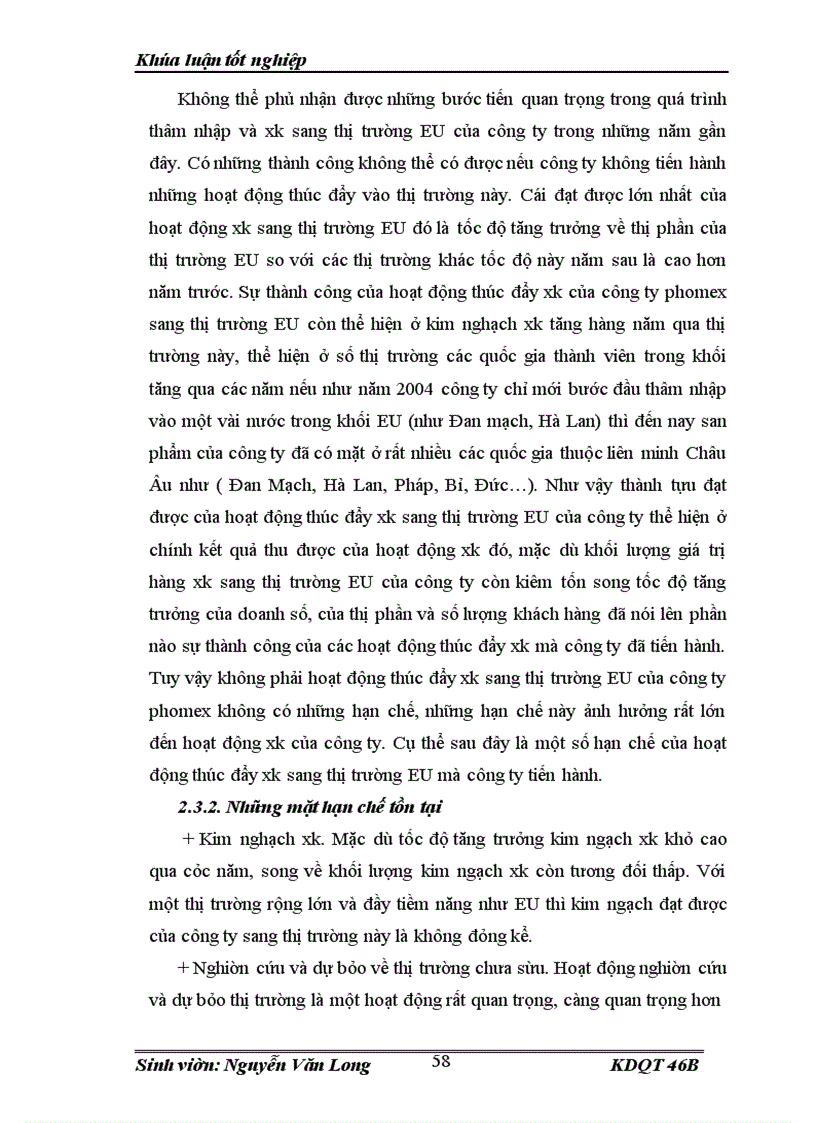 image for page Thực trạng về hoạt động thúc đẩy XK của công ty TNHH gốm sứ Bát Tràng phomex sang thị trường EU