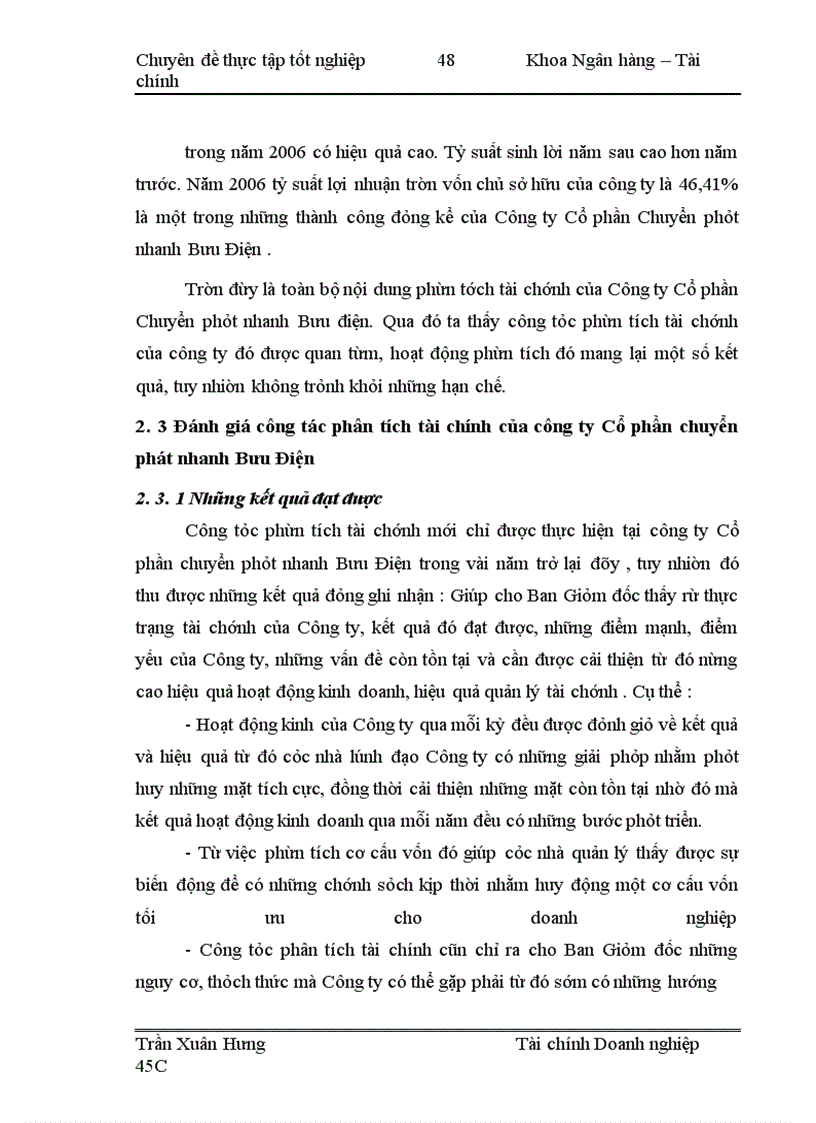 image for page Hoàn thiện phân tích tài chính của công ty Cổ phần chuyển phát nhanh Bưu Điện