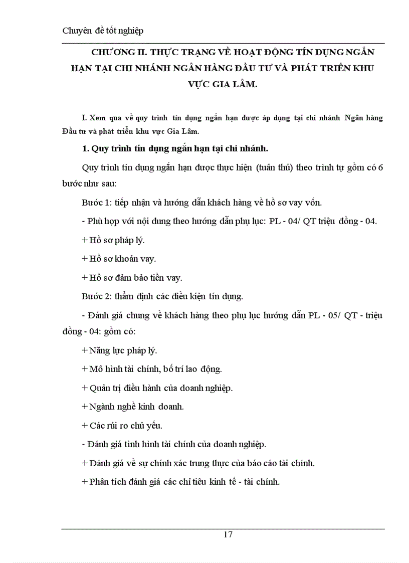 image for page Những giải pháp khắc phục và mở rộng hoạt động tín dụng ngắn hạn tại chi nhánh Ngân hàng đầu tư và phát triển khu vực Gia Lâm.