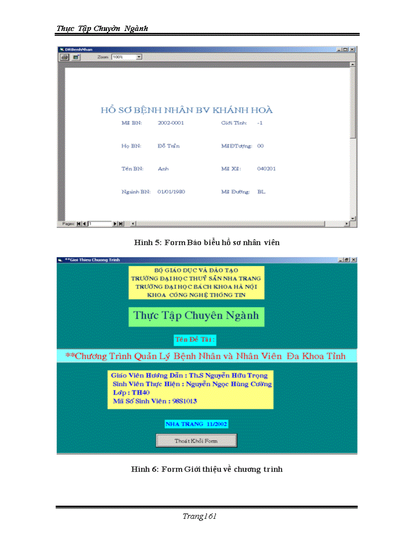 image for page Ứng dụng việc quản lý bằng tin học vào trong việc quản lý bệnh nhân và nhân viên của bệnh viện đa khoa tỉnh Khánh Hoà
