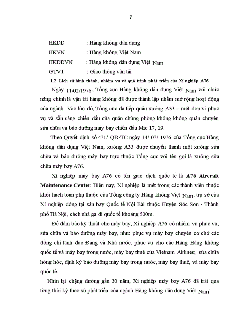 image for page Hoàn thiện kế toán nguyên vật liệu với việc nâng cao hiệu quả quản lý nguyên vật liệu tại Xí nghiệp sửa chữa và bảo dưỡng máy bay A76