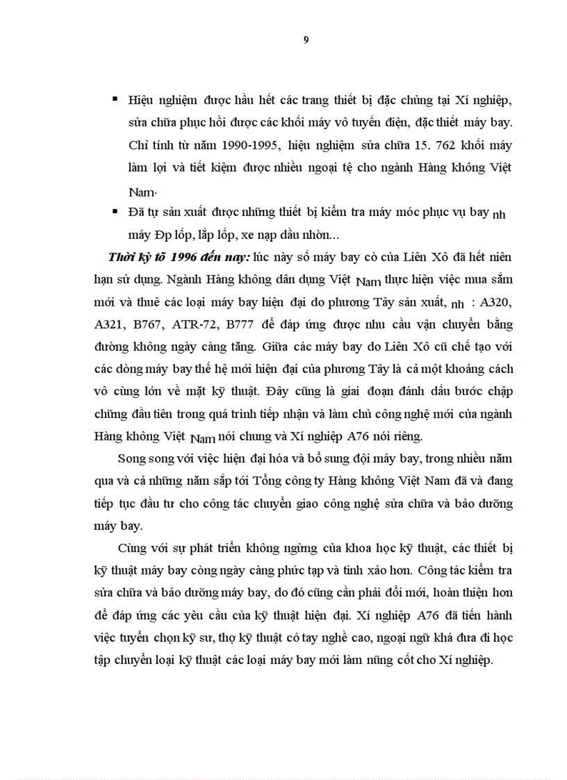 image for page Hoàn thiện kế toán nguyên vật liệu với việc nâng cao hiệu quả quản lý nguyên vật liệu tại Xí nghiệp sửa chữa và bảo dưỡng máy bay A76