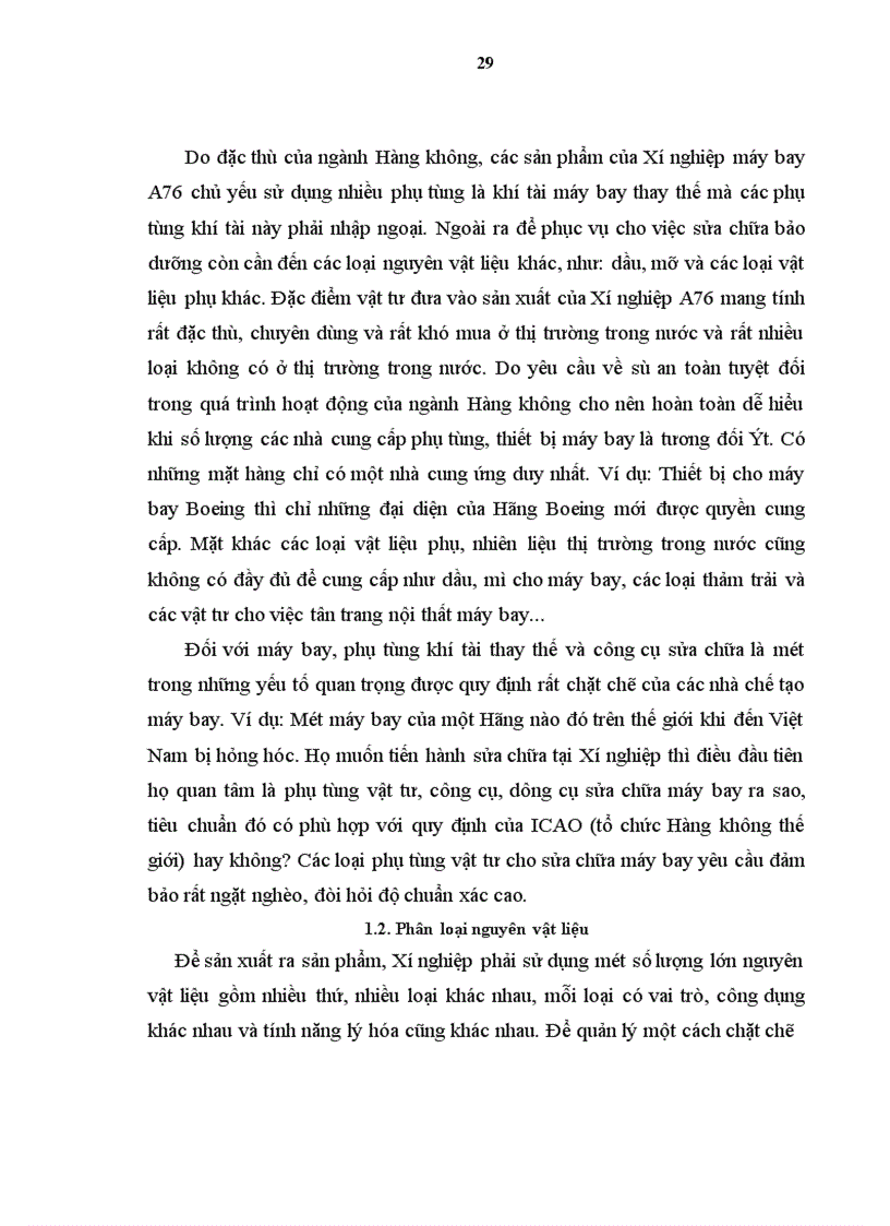 image for page Hoàn thiện kế toán nguyên vật liệu với việc nâng cao hiệu quả quản lý nguyên vật liệu tại Xí nghiệp sửa chữa và bảo dưỡng máy bay A76