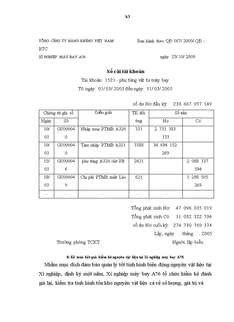 image for page Hoàn thiện kế toán nguyên vật liệu với việc nâng cao hiệu quả quản lý nguyên vật liệu tại Xí nghiệp sửa chữa và bảo dưỡng máy bay A76