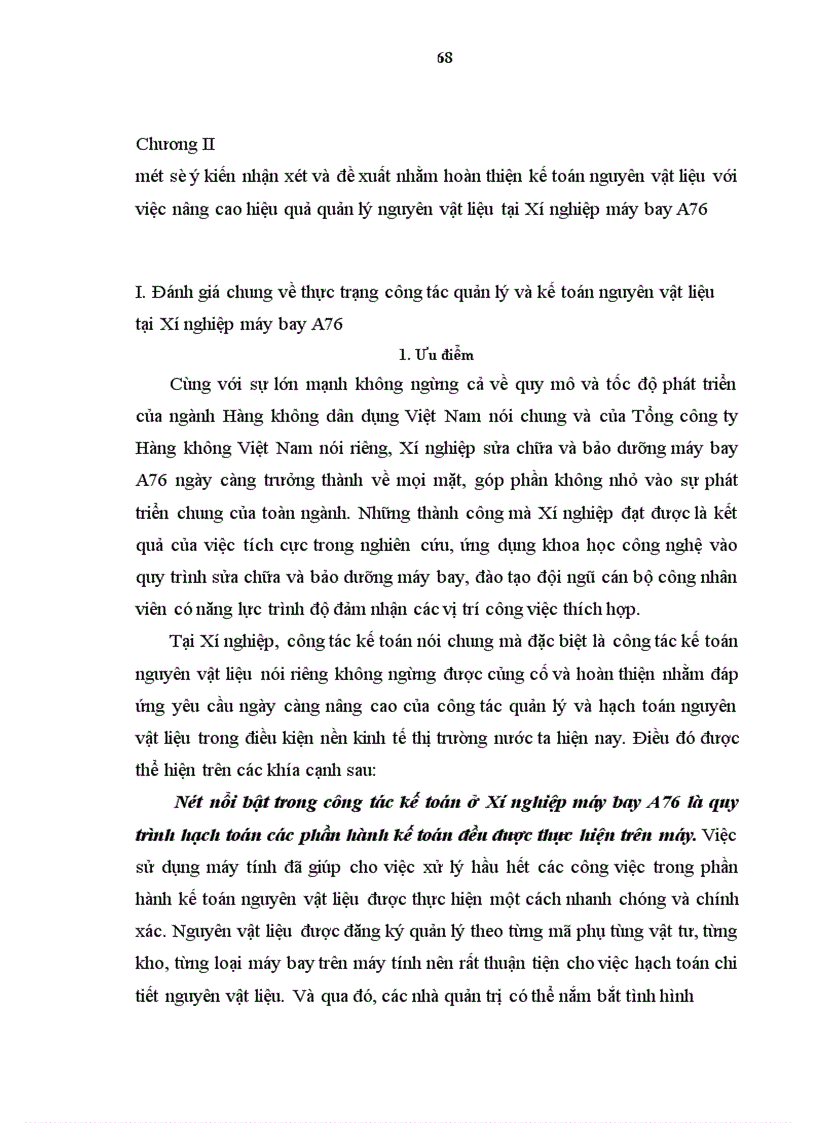 image for page Hoàn thiện kế toán nguyên vật liệu với việc nâng cao hiệu quả quản lý nguyên vật liệu tại Xí nghiệp sửa chữa và bảo dưỡng máy bay A76