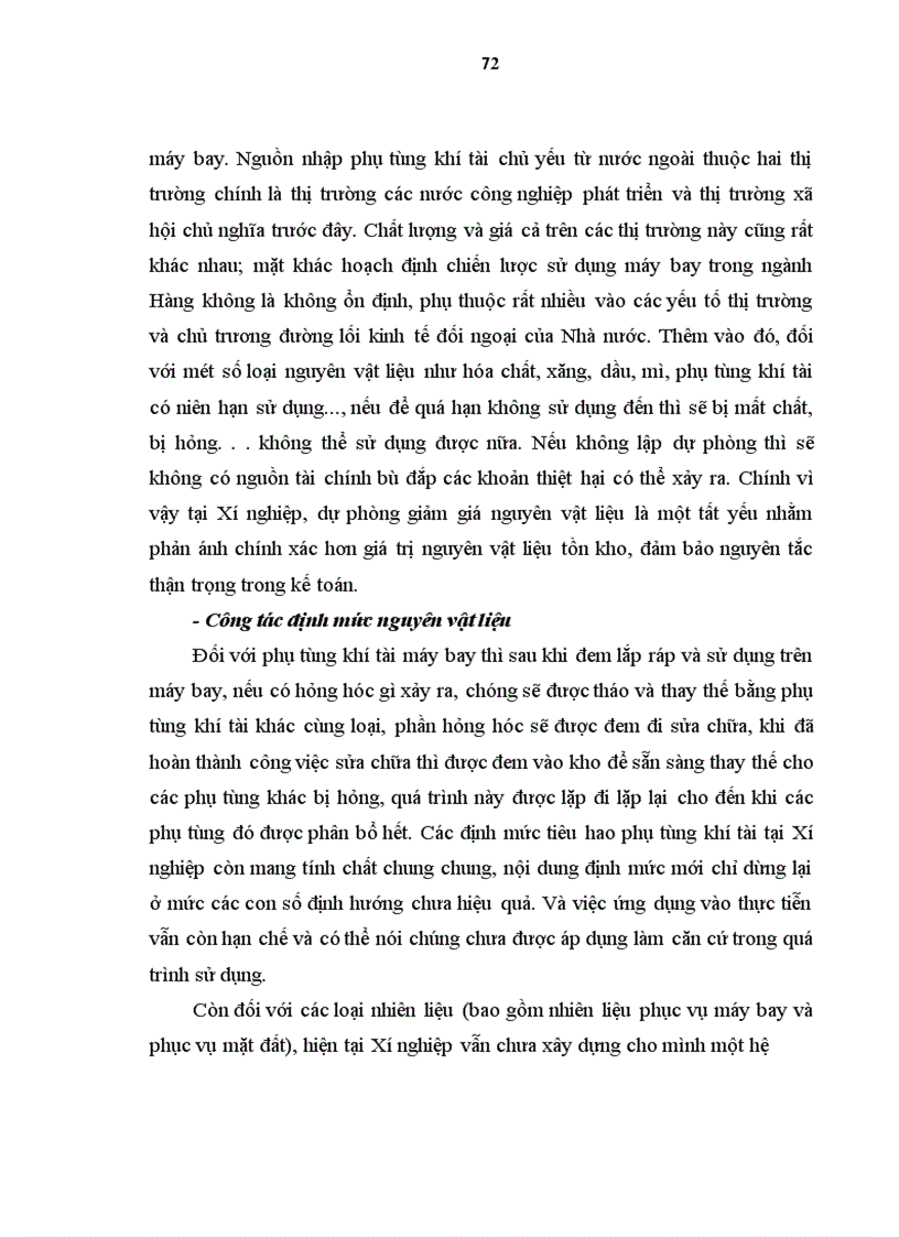 image for page Hoàn thiện kế toán nguyên vật liệu với việc nâng cao hiệu quả quản lý nguyên vật liệu tại Xí nghiệp sửa chữa và bảo dưỡng máy bay A76