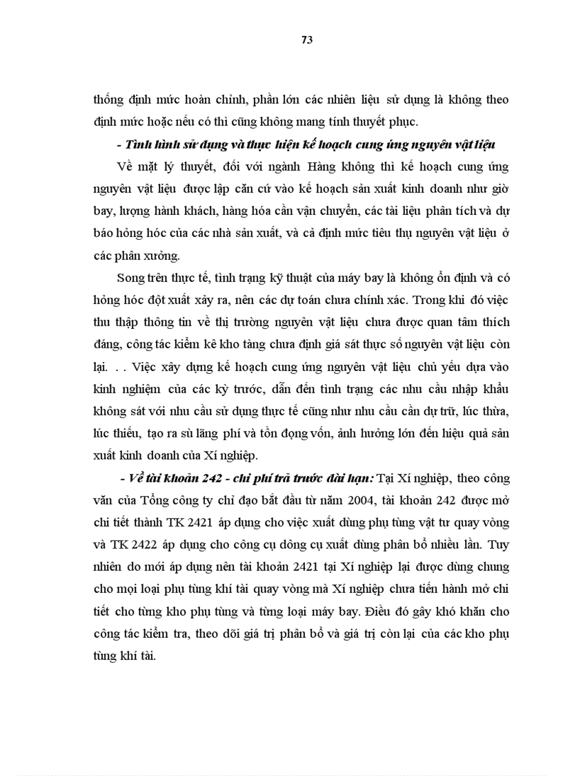 image for page Hoàn thiện kế toán nguyên vật liệu với việc nâng cao hiệu quả quản lý nguyên vật liệu tại Xí nghiệp sửa chữa và bảo dưỡng máy bay A76