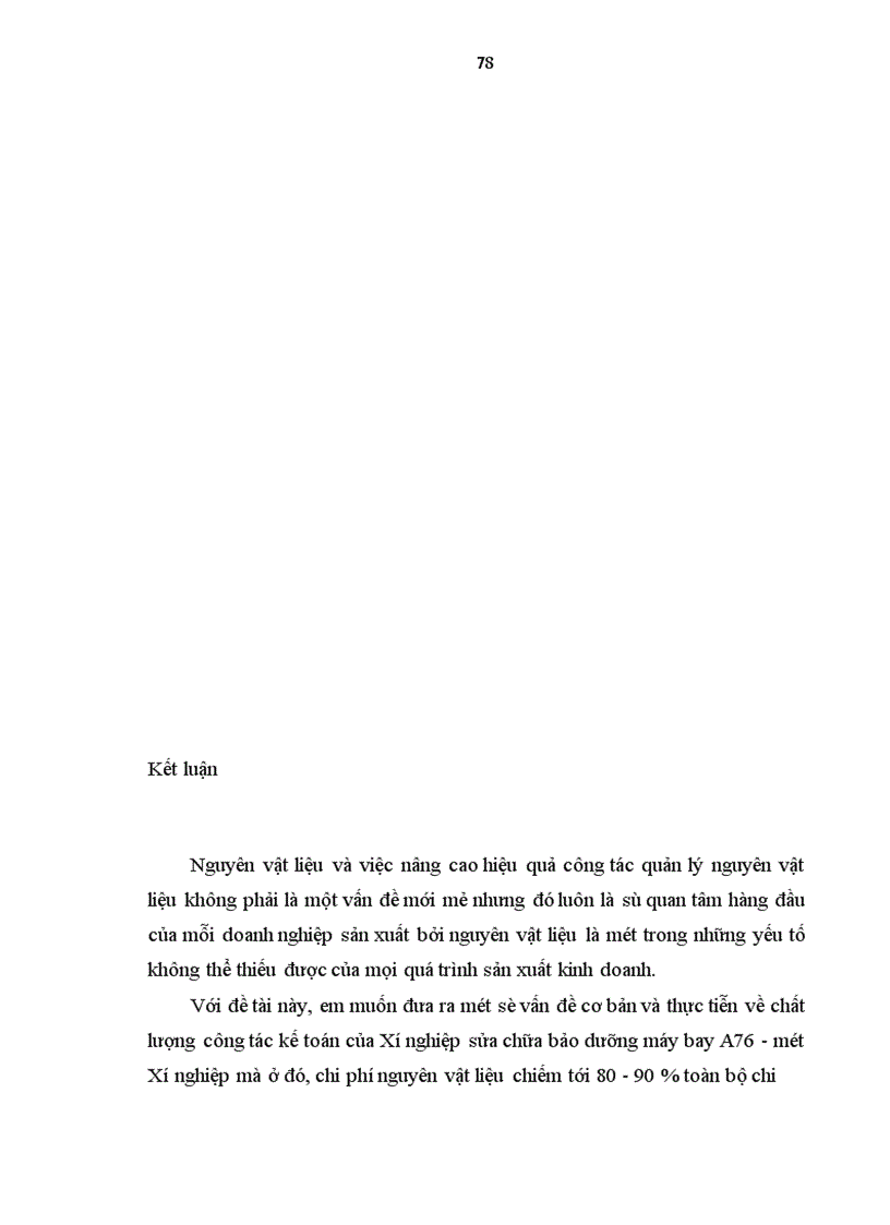 image for page Hoàn thiện kế toán nguyên vật liệu với việc nâng cao hiệu quả quản lý nguyên vật liệu tại Xí nghiệp sửa chữa và bảo dưỡng máy bay A76