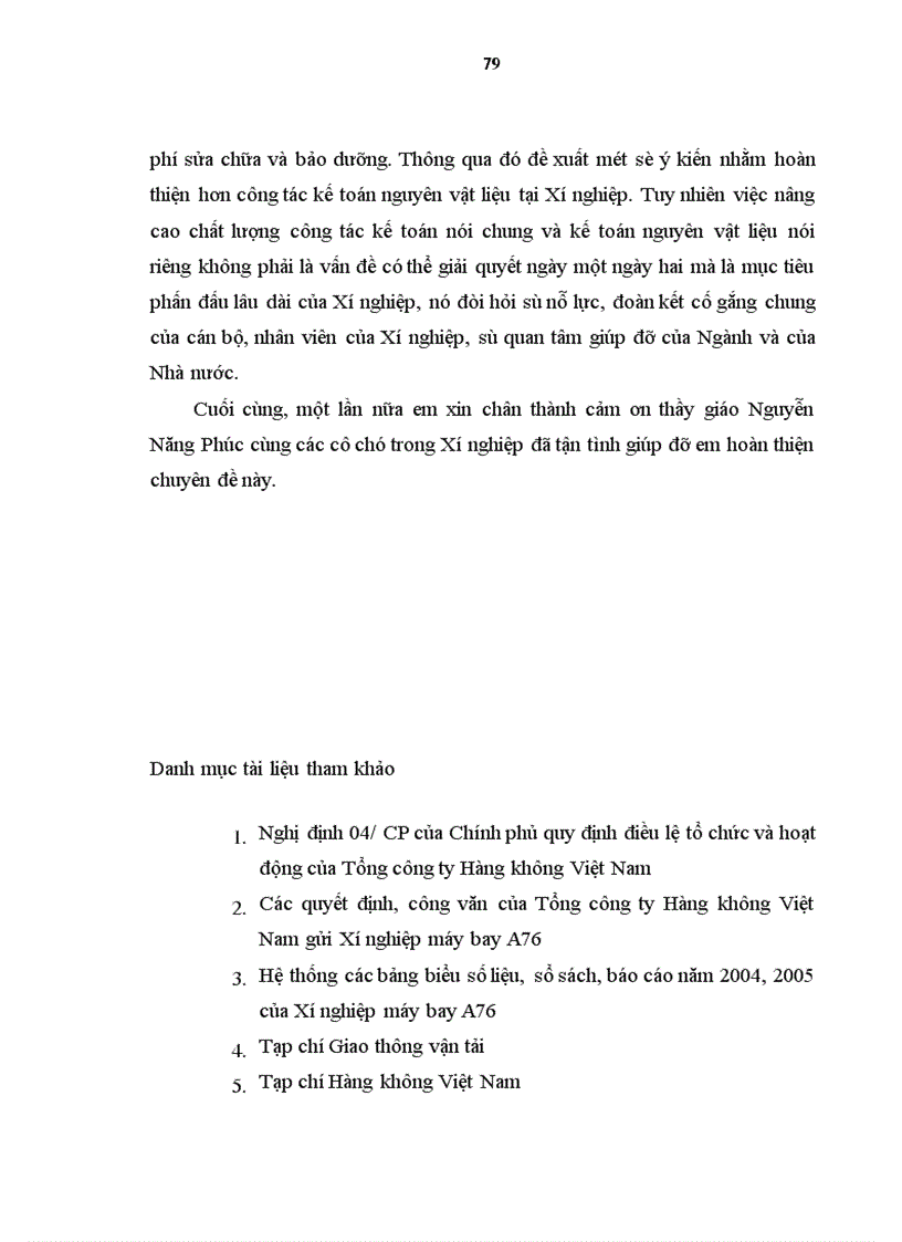 image for page Hoàn thiện kế toán nguyên vật liệu với việc nâng cao hiệu quả quản lý nguyên vật liệu tại Xí nghiệp sửa chữa và bảo dưỡng máy bay A76