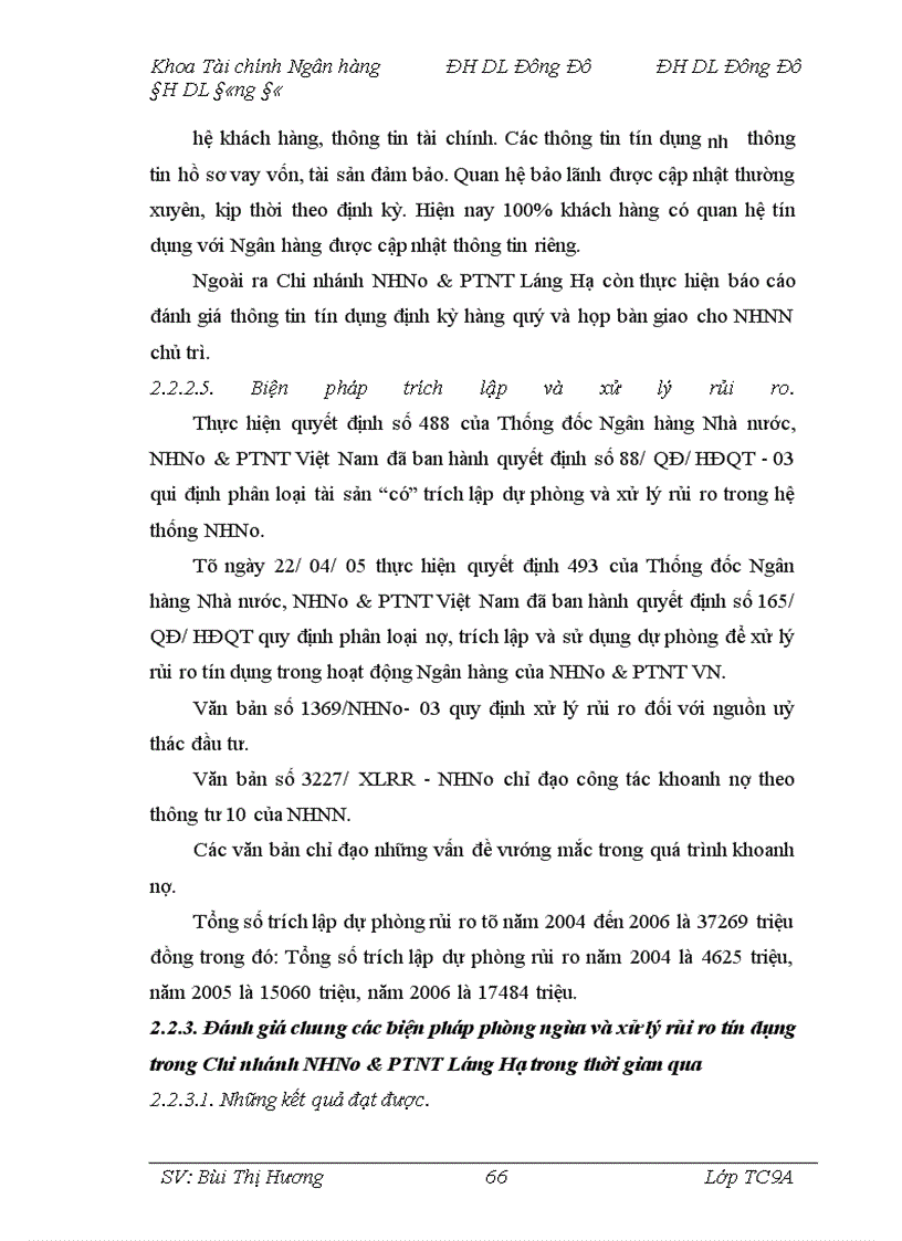 image for page Giải pháp phòng ngừa, hạn chế rủi ro trong hoạt động tín dụng tại Chi nhánh Ngân hàng Nông nghiệp và Phát triển nông thôn Láng Hạ