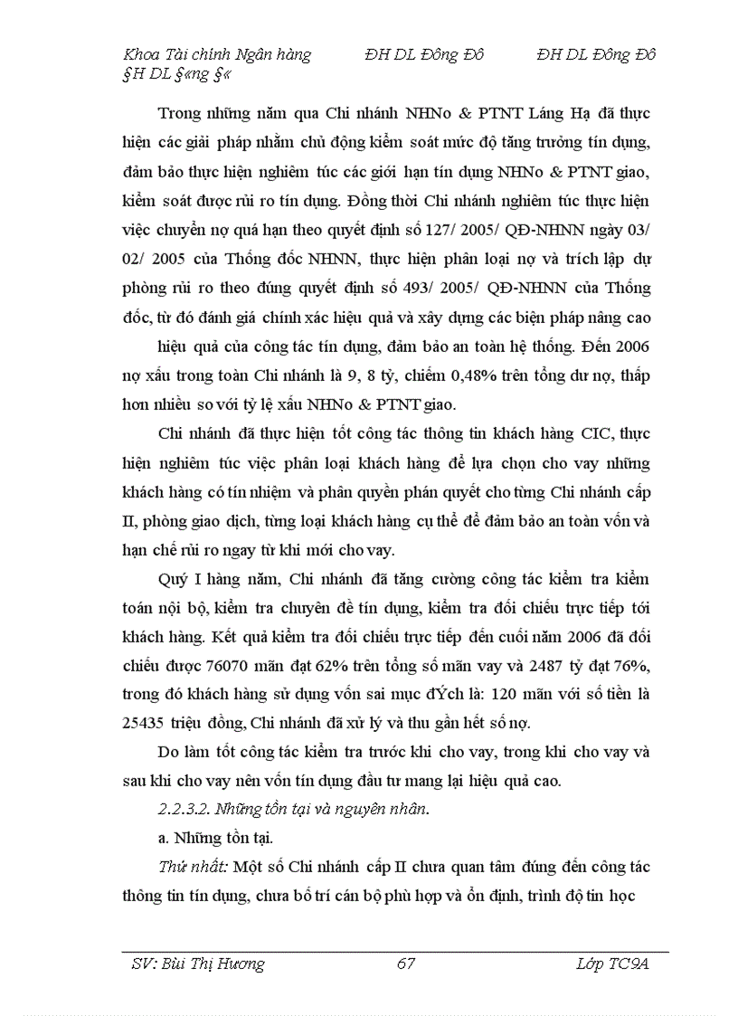 image for page Giải pháp phòng ngừa, hạn chế rủi ro trong hoạt động tín dụng tại Chi nhánh Ngân hàng Nông nghiệp và Phát triển nông thôn Láng Hạ