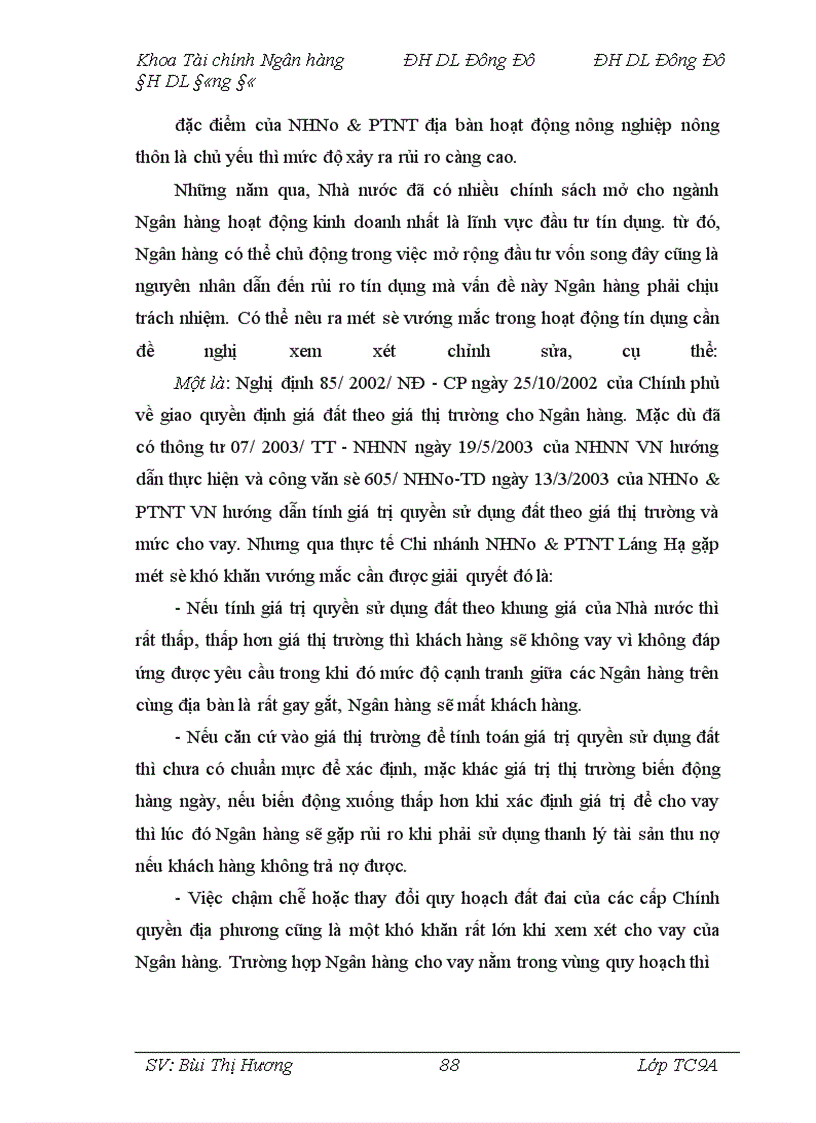 image for page Giải pháp phòng ngừa, hạn chế rủi ro trong hoạt động tín dụng tại Chi nhánh Ngân hàng Nông nghiệp và Phát triển nông thôn Láng Hạ