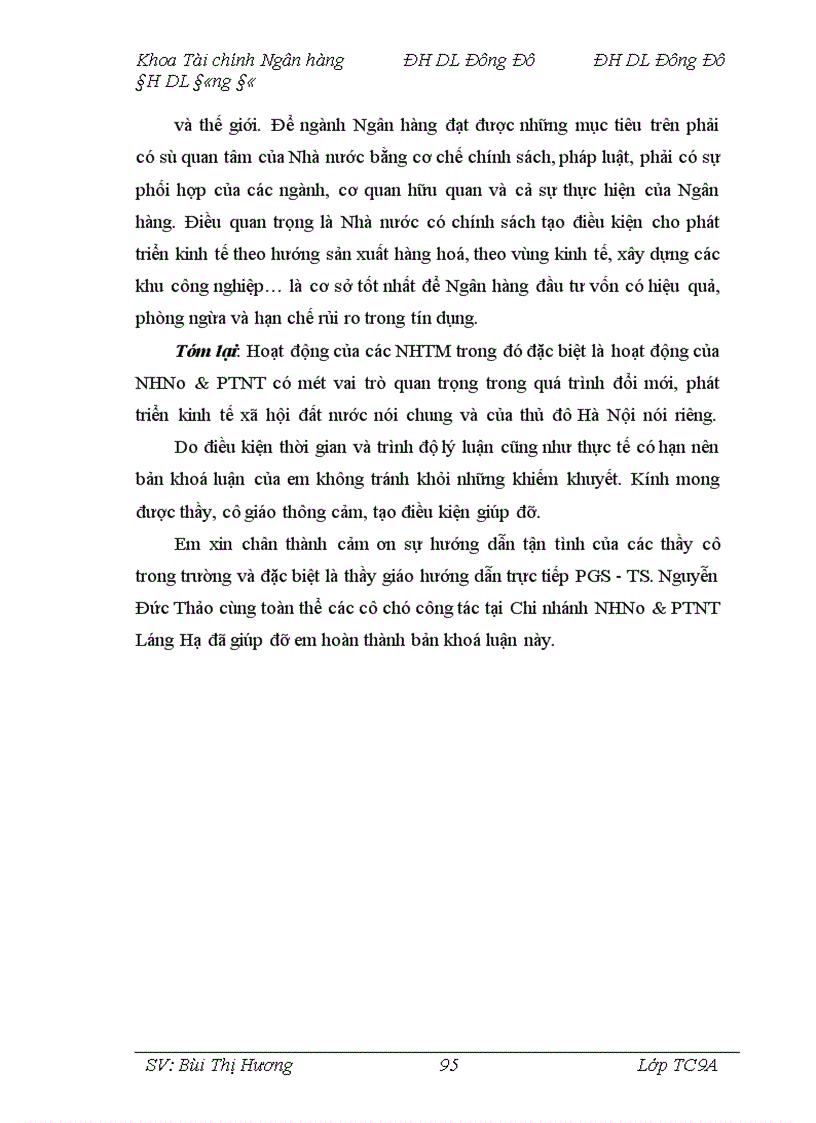 image for page Giải pháp phòng ngừa, hạn chế rủi ro trong hoạt động tín dụng tại Chi nhánh Ngân hàng Nông nghiệp và Phát triển nông thôn Láng Hạ