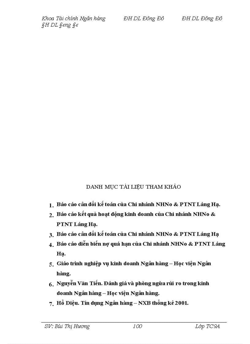 image for page Giải pháp phòng ngừa, hạn chế rủi ro trong hoạt động tín dụng tại Chi nhánh Ngân hàng Nông nghiệp và Phát triển nông thôn Láng Hạ