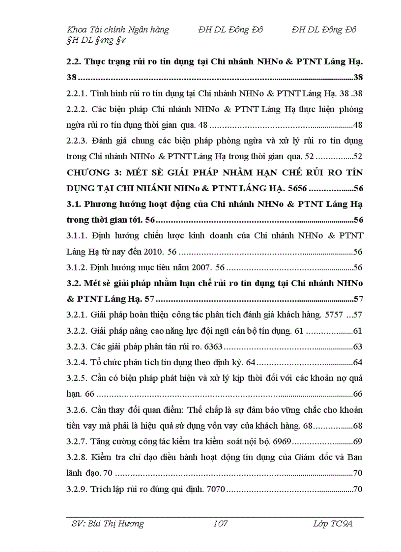 image for page Giải pháp phòng ngừa, hạn chế rủi ro trong hoạt động tín dụng tại Chi nhánh Ngân hàng Nông nghiệp và Phát triển nông thôn Láng Hạ