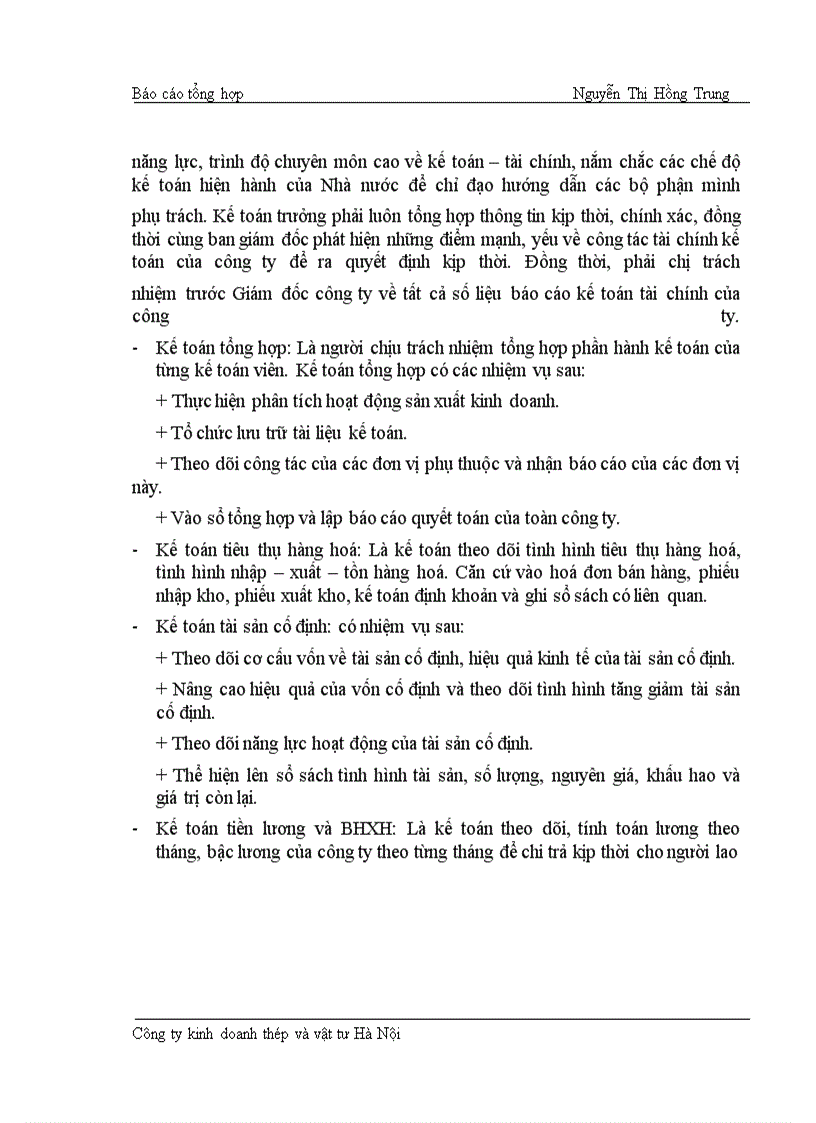 image for page Tổ chức bộ máy và công tác kế toán tại Công ty kinh doanh thép và vật tư Hà Nội
