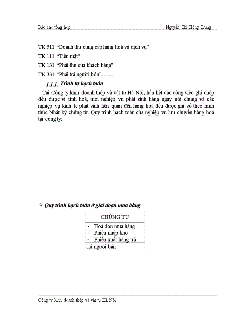 image for page Tổ chức bộ máy và công tác kế toán tại Công ty kinh doanh thép và vật tư Hà Nội