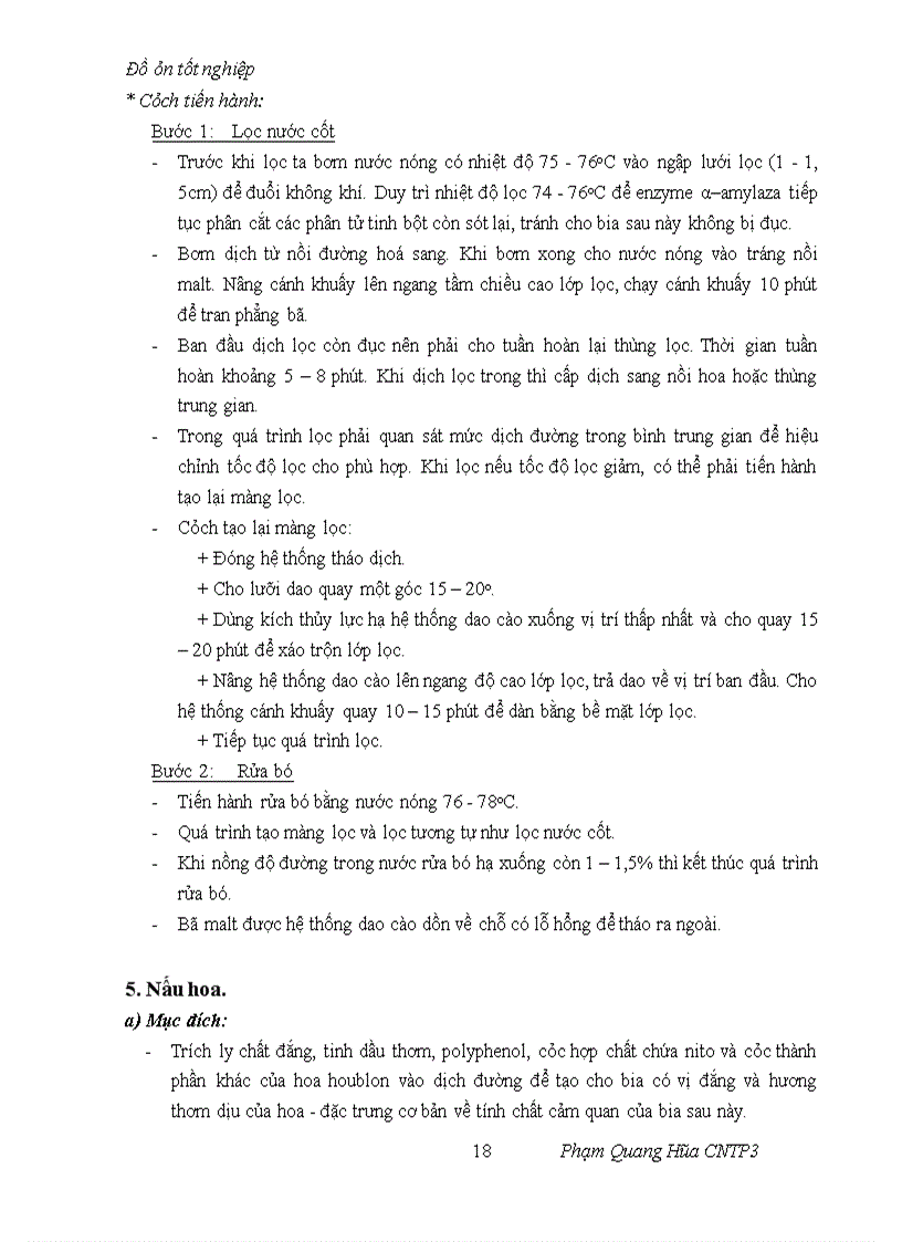 image for page Thiết kế mẫu nhà máy bia năng suất 10 triệu lít/năm độ đường sau lên men là 12Bx sử dụng 10% nguyên liệu gạo thay thế