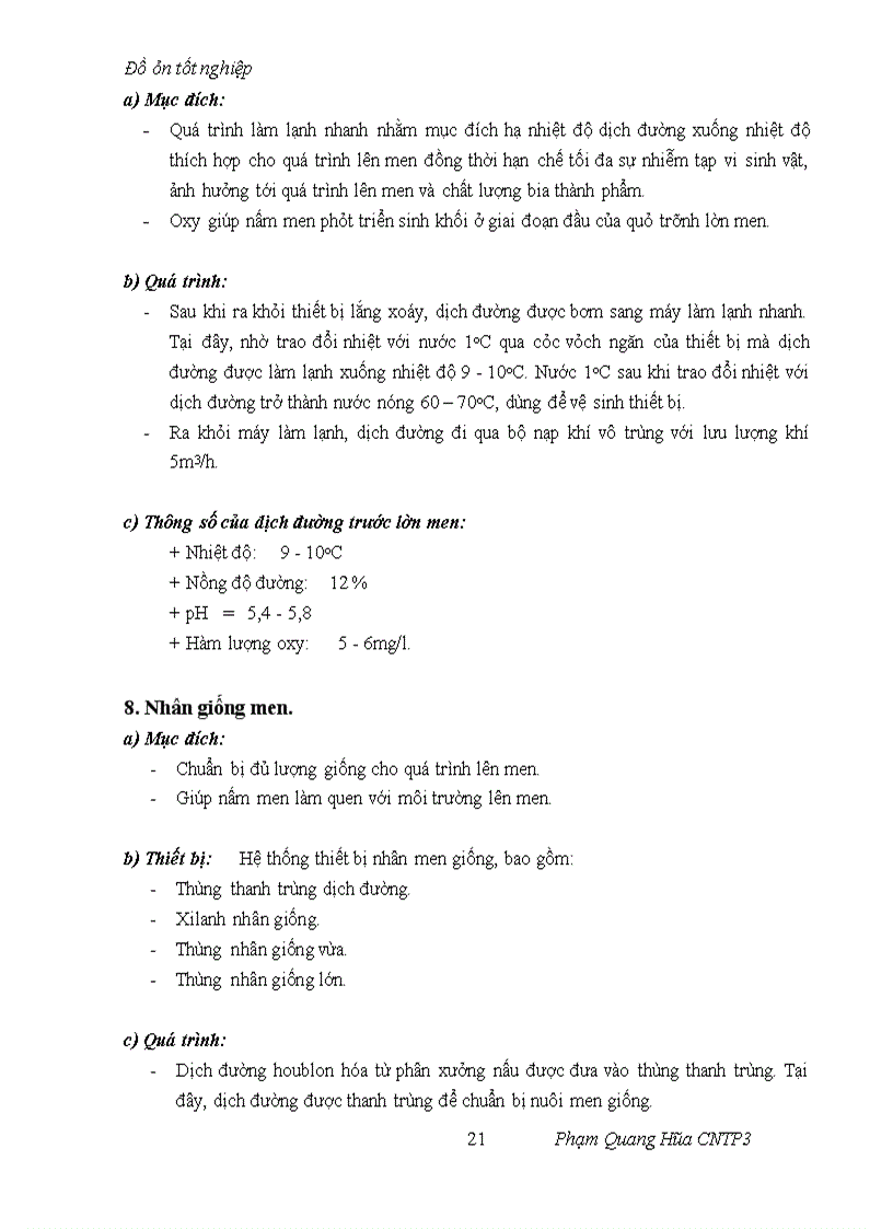 image for page Thiết kế mẫu nhà máy bia năng suất 10 triệu lít/năm độ đường sau lên men là 12Bx sử dụng 10% nguyên liệu gạo thay thế