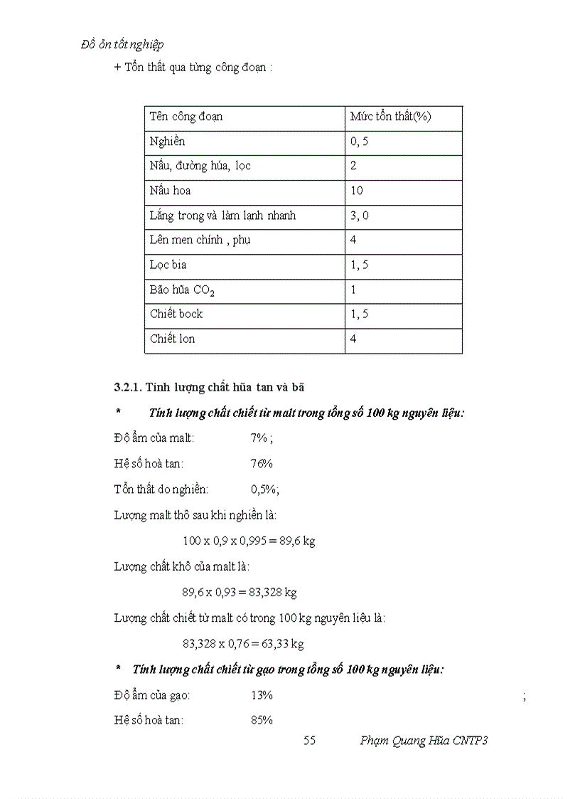 image for page Thiết kế mẫu nhà máy bia năng suất 10 triệu lít/năm độ đường sau lên men là 12Bx sử dụng 10% nguyên liệu gạo thay thế