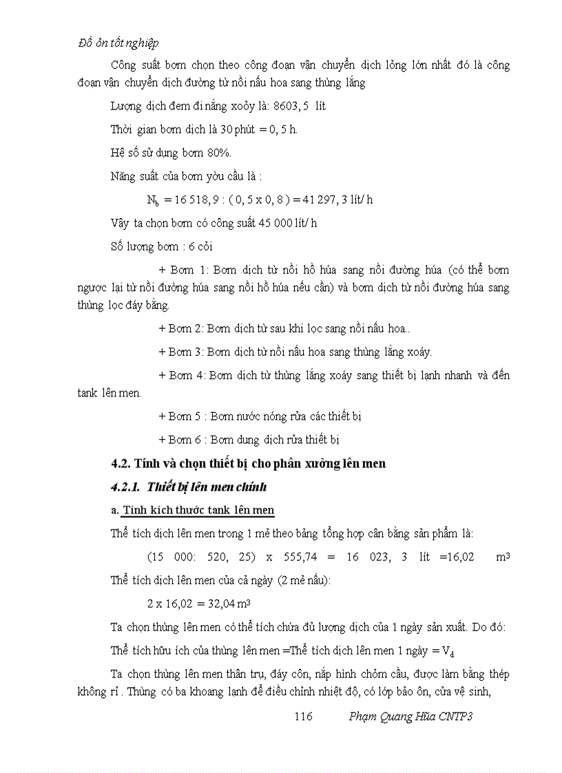 image for page Thiết kế mẫu nhà máy bia năng suất 10 triệu lít/năm độ đường sau lên men là 12Bx sử dụng 10% nguyên liệu gạo thay thế