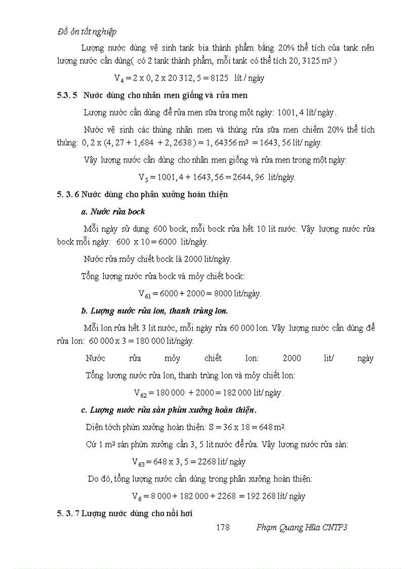 image for page Thiết kế mẫu nhà máy bia năng suất 10 triệu lít/năm độ đường sau lên men là 12Bx sử dụng 10% nguyên liệu gạo thay thế