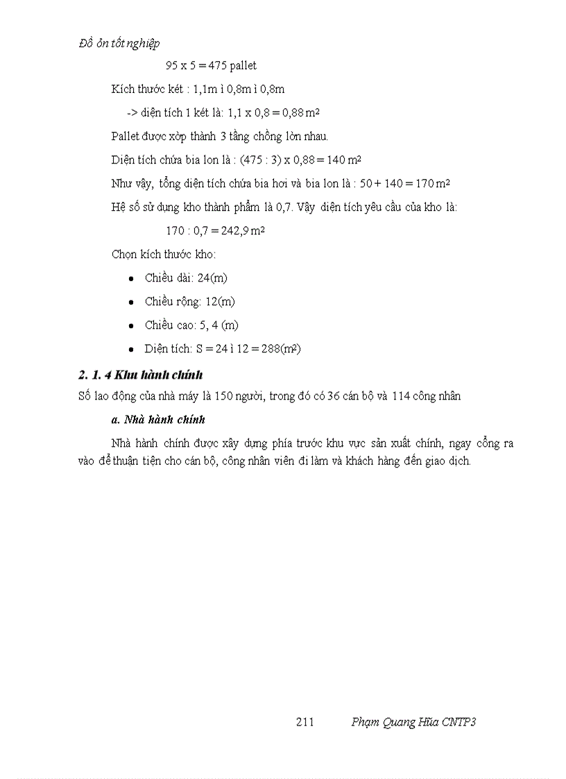 image for page Thiết kế mẫu nhà máy bia năng suất 10 triệu lít/năm độ đường sau lên men là 12Bx sử dụng 10% nguyên liệu gạo thay thế