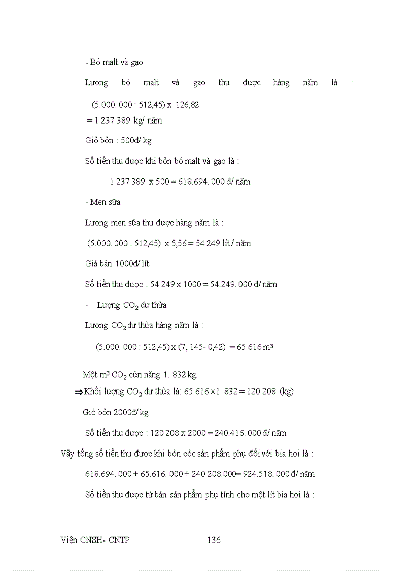 image for page Thiết kế mẫu nhà máy bia năng suất 10 triệu lít/năm độ đường sau lên men là 12Bx sử dụng 10% nguyên liệu gạo thay thế