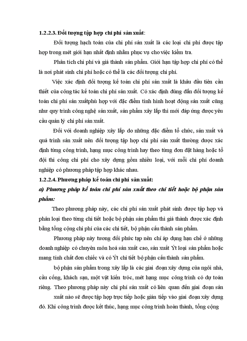image for page Kế toán tập hợp chi phí sản xuất và tính giá thành sản phẩm xây lắp tại công ty cổ phần xây dựng số 1 Hải Dương
