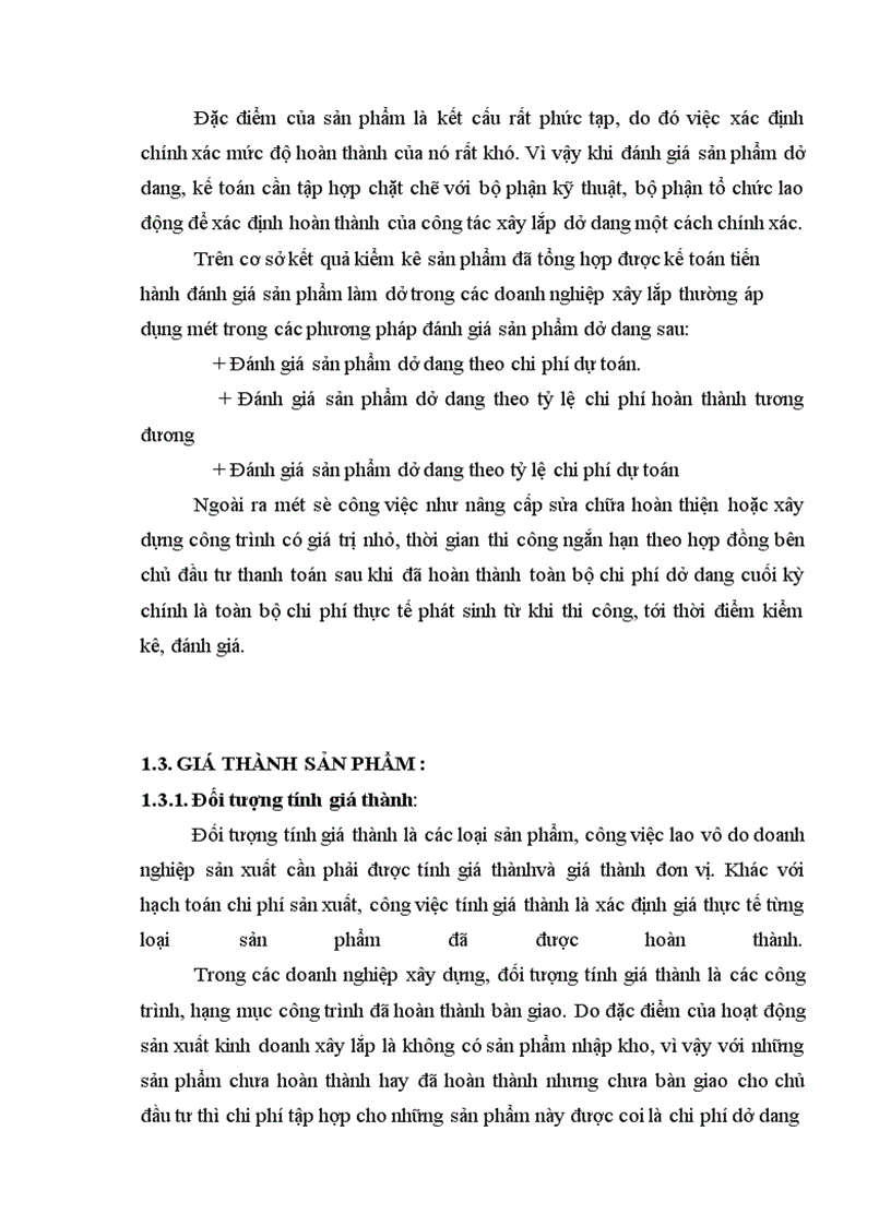 image for page Kế toán tập hợp chi phí sản xuất và tính giá thành sản phẩm xây lắp tại công ty cổ phần xây dựng số 1 Hải Dương
