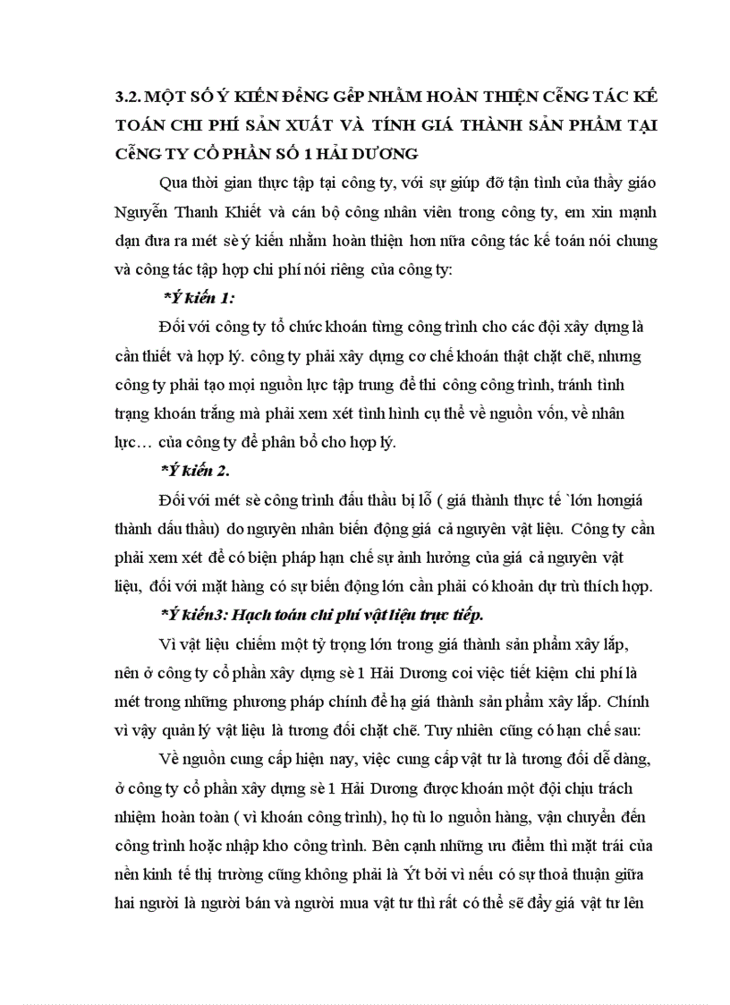 image for page Kế toán tập hợp chi phí sản xuất và tính giá thành sản phẩm xây lắp tại công ty cổ phần xây dựng số 1 Hải Dương