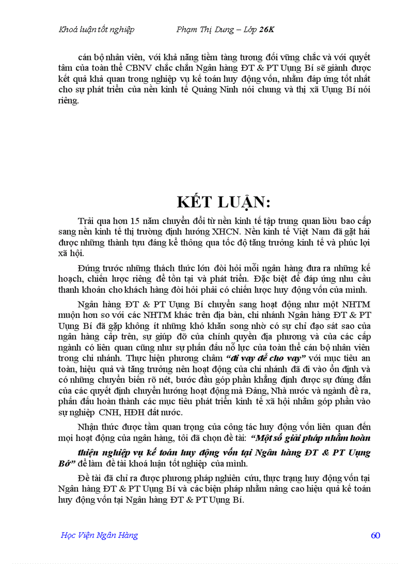 image for page Một số giải pháp nhằm hoàn thiện nghiệp vụ kế toán huy động vốn tại Ngân hàng Đầu tư và phát triển Uông Bí