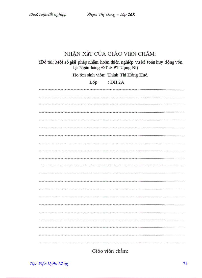 image for page Một số giải pháp nhằm hoàn thiện nghiệp vụ kế toán huy động vốn tại Ngân hàng Đầu tư và phát triển Uông Bí